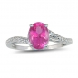 Diamant Ring in Weißgold mit Topaz