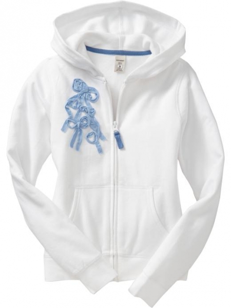 Farbenfroher Fleece Hoodie mit Reißverschluss