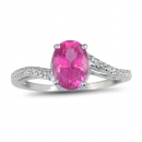 Diamant Ring in Weißgold mit Topaz